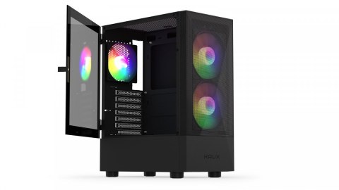 Obudowa Krux Vako RGB midi tower z wentylatorami i szkłem hartowanym