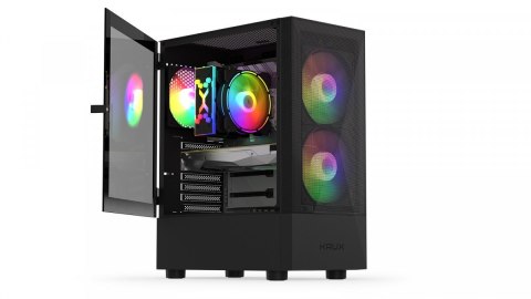 Obudowa Krux Vako RGB midi tower z wentylatorami i szkłem hartowanym