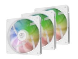 Wentylator Natec Genesis OXAL 120 ARGB biały zestaw 3 sztuki