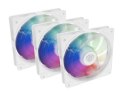 Wentylator Natec Genesis OXAL 120 ARGB biały zestaw 3 sztuki