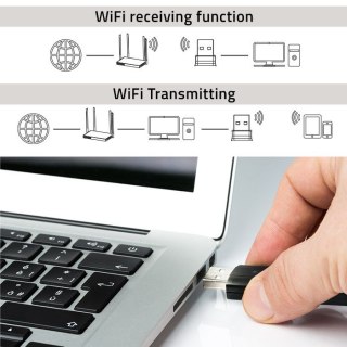 Adapter USB Qoltec DUAL Wi-Fi 1200Mbps szybki 2 x 2dBi AC