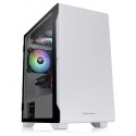 Thermaltake S100 Obudowa Micro Tower Szklana Biała z Wentylatorami
