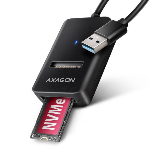 Adapter AXAGON ADM2-AM USB3.2 Gen 2 M.2 NVMe SATA 10Gbps z kablem 10cm