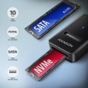 Adapter AXAGON ADM2-AM USB3.2 Gen 2 M.2 NVMe SATA 10Gbps z kablem 10cm