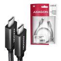 Kabel AXAGON BUCM32-CM05AB USB-C 3.2 Gen 2 0.5m PD 100W 4K czarny