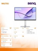 Monitor Benq MA270U 27 cali 4K IPS dla MacBooka Pro i Air