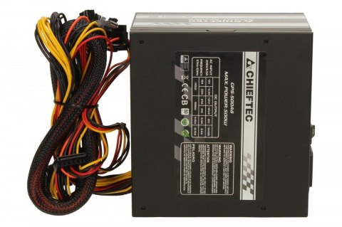 Chieftec Zasilacz GPS-500A8 500W czarny PFC aktywny z wentylatorem 12cm