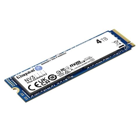 Dysk SSD Kingston NV3 4TB M.2 2280 PCI-e 4.0 NVMe 6000/5000 szybki