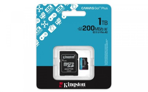 Karta microSD Kingston 1TB CanvasGo! Plus 200MB/s A2 V30 z adapterem