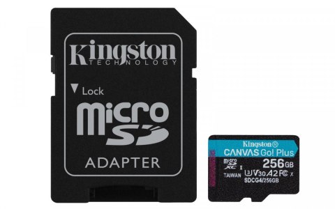 Karta microSD Kingston 256GB CanvasGo! Plus 200MB/s A2 U3 V30 z adapterem