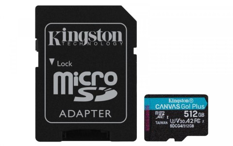 Kingston Karta microSD 512GB CanvasGo! Plus 200MB/s A2 U3 V30 z adapterem