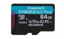 Karta microSD Kingston 64GB CanvasGo! Plus 200MB/s A2 U3 V30