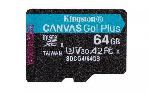 Karta microSD Kingston 64GB CanvasGo! Plus 200MB/s A2 U3 V30