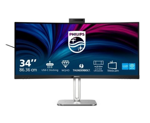 Monitor Philips 34B2U6603CH 34 cale Curved VA z Thunderbolt HDR400