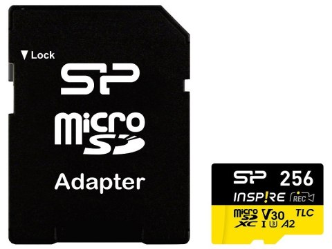 Karta pamięci microSDXC Silicon Power Inspire 256GB UHS-I U3 A2 V30 4K