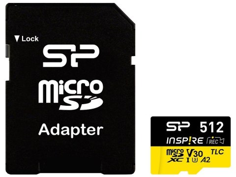 Silicon Power Karta pamięci microSDXC 512GB UHS-I U3 A2 V30 szybka 4K