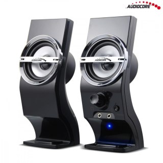 Głośniki komputerowe Audiocore AC805 6W USB czarne nowoczesne stereo