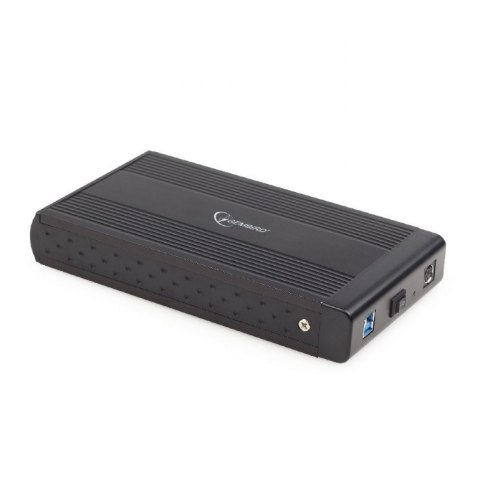 Gembird Obudowa zewnętrzna 3.5 USB 3.0 Aluminium Czarna szybka
