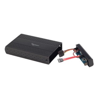 Gembird Obudowa zewnętrzna 3.5 USB 3.0 Aluminium Czarna szybka