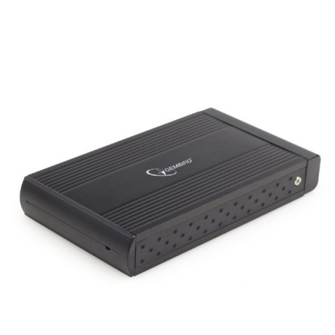 Gembird Obudowa zewnętrzna 3.5 USB 3.0 Aluminium Czarna szybka