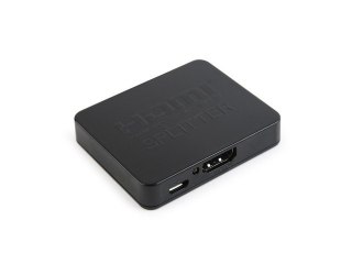 Gembird Splitter 2xHDMI 4K czarny wzmacniający sygnał do dwóch odbiorników