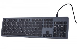 Hama Klawiatura CK-400 przewodowa cicha z LED czarno-szara