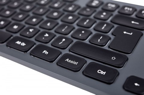 Hama Klawiatura CK-400 przewodowa cicha z LED czarno-szara