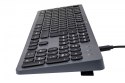Hama Klawiatura CK-400 przewodowa cicha z LED czarno-szara