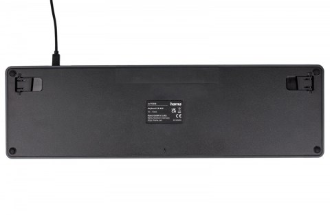 Hama Klawiatura CK-400 przewodowa cicha z LED czarno-szara