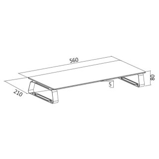 Podstawa pod monitor LogiLink szklana 560x210 do 20 kg lekka