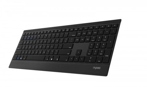 Klawiatura RAPOO E9500M bezprzewodowa Multi-Mode czarna ergonomiczna
