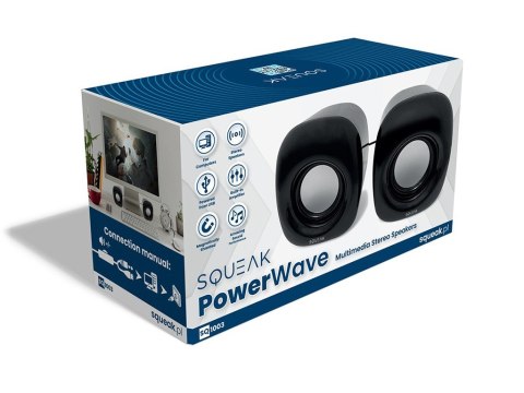 Głośniki komputerowe SQUEAK PowerWave SQ1003 stereofoniczne 8W USB