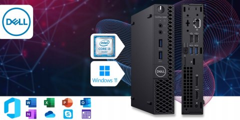 Dell Optiplex 3060 Tiny Intel Core i3 16GB DDR4 1000GB SSD Windows 11 Pro