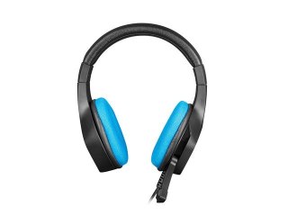 Słuchawki Fury Phantom Gaming nauszne z podświetleniem RGB czarno-niebieskie