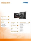 Płyta główna MSI PRO B650M-P AM5 mATX DDR5 HDMI 2.5G LAN