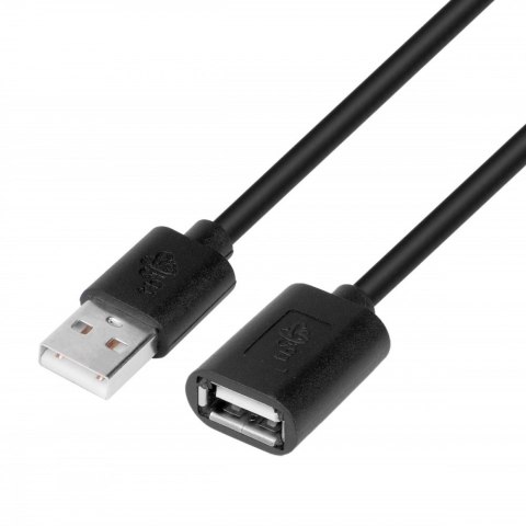 Kabel USB 1.8 m przedłużacz czarny elastyczny USB 2.0