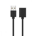 Kabel USB 1.8 m przedłużacz czarny elastyczny USB 2.0