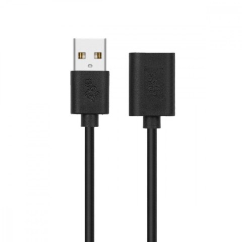 Kabel USB 1.8 m przedłużacz czarny elastyczny USB 2.0