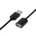 Kabel USB 1.8 m przedłużacz czarny elastyczny USB 2.0