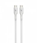 Kabel USB C - USB C 1m silikonowy biały szybkie ładowanie 60W