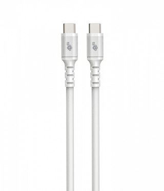 Kabel USB C - USB C 1m silikonowy biały szybkie ładowanie 60W