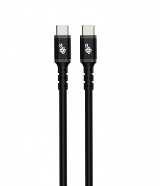 Kabel USB-C TB 2m silikonowy czarny szybkie ładowanie do 60W