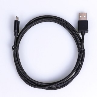 Kabel USB-Micro USB 1.5 m czarny mocny do smartfonów