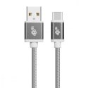 Kabel USB USB C 1.5m szary do szybkiego ładowania i komunikacji