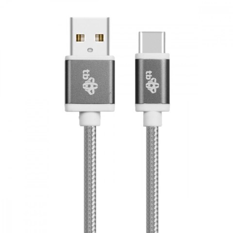 Kabel USB USB C 1.5m szary do szybkiego ładowania i komunikacji