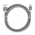 Kabel USB USB C 1.5m szary do szybkiego ładowania i komunikacji