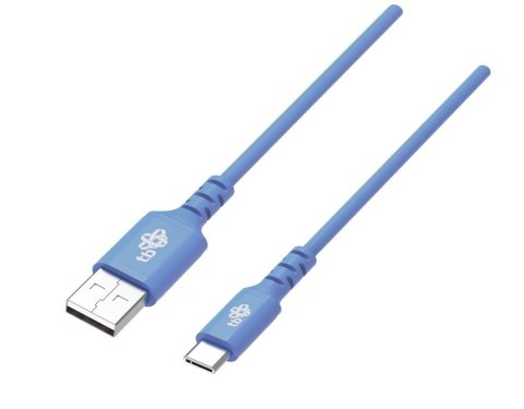 Kabel TB USB-USB C 1m silikonowy niebieski Quick Charge