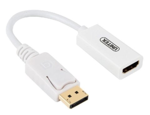 Unitek Adapter DisplayPort HDMI 4K biały konwerter 20 cm