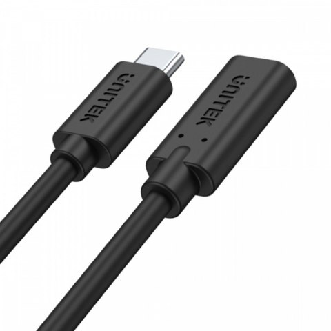 Przedłużacz USB-C Unitek 3.1 10Gbps 4K PD 100W M/F 1m czarny