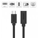 Przedłużacz USB-C Unitek 3.1 Gen 2 0,5m 4K PD 100W czarny